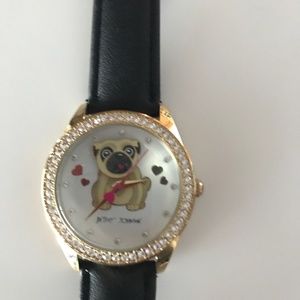Betsey Johnson pug watch